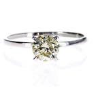 Zonder minimumprijs - Verlovingsring - 14 karaat Witgoud -