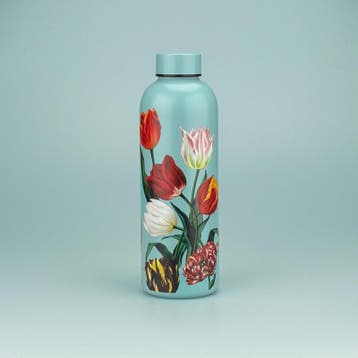 Drinkfles - waterfles pretty tulips green, Ophalen of Verzenden, Nieuw