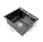 RVS Spoelbak 50x45 cm met Afdruiprek en Zeepdispenser, Verzenden, Nieuw