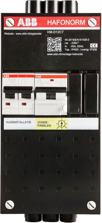 ABB HAF HM-D12C.7 KAST PV 3P B25 0.3A +B40 1P+N, Ophalen of Verzenden, Nieuw, Groepenkast