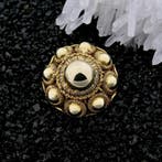 Vintage gouden broche van Zeeuwse knopen., Ophalen of Verzenden, Gebruikt, Overige kleuren, Goud