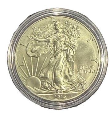 American Eagle 1 oz 2015 (Titanium Green coloured), Postzegels en Munten, Munten | Amerika, Verzenden, Midden-Amerika, Losse munt