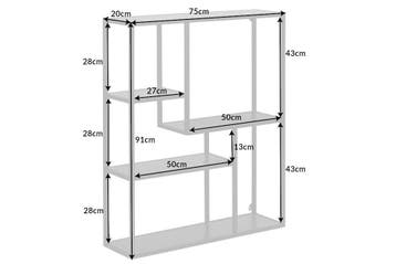 Moderne wandplank SLIM LINE 95cm antraciet zwart marmeren, Ophalen of Verzenden, Nieuw