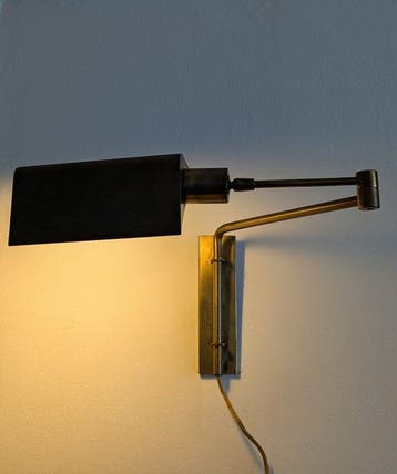 Swingarm wandlamp - Gegoten messing