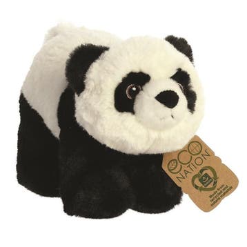 Panda knuffel zwart/wit - pluche - 23 cm - dierenknuffel, Verzenden, Nieuw