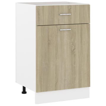 vidaXL Onderkast met lade Lyon 50x46x81,5 cm sonoma, Huis en Inrichting, Keuken | Keukenelementen, Verzenden, Nieuw, Bruin