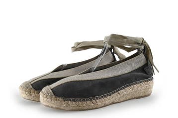 Shabbies Amsterdam Espadrilles in maat 38 Grijs, Shabbies Amsterdam, Verzenden, Zo goed als nieuw, Grijs