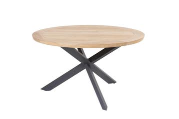 Taste by 4 Seasons Prado tuintafel antraciet met teak blad Ø, Tuin en Terras, Ophalen of Verzenden, Nieuw
