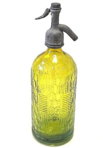 Fles - Limoengroene sifon, honingraatmodel