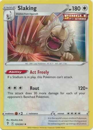 slaking 131/203 holo evolving skies, Ophalen of Verzenden, Nieuw, Losse kaart, Foil