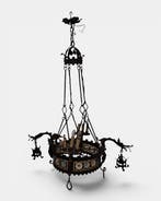 Kroonluchter - Monumentale hanglamp van smeedijzer met
