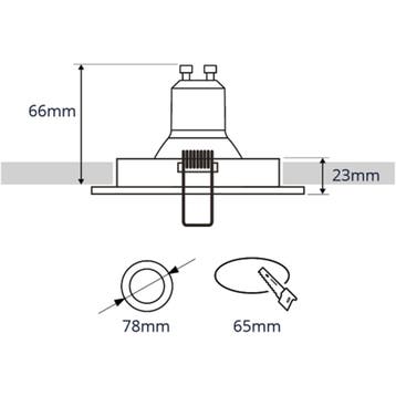 Spot Armatuur GU10 - Pragmi Pulse Pro - GU10 Inbouwspot -, Huis en Inrichting, Ophalen of Verzenden, Nieuw, Overige fittingen
