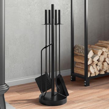 vidaXL 5-delige openhaardgereedschapset 18x66 cm staal, Huis en Inrichting, Kachels, Verzenden, Nieuw