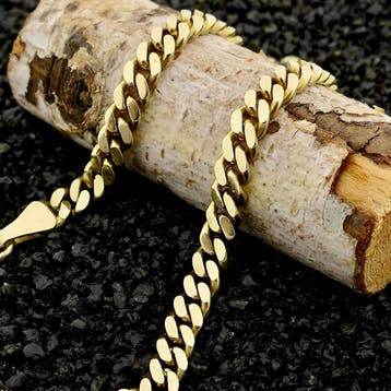 Gouden gourmet schakelarmband; 14 karaat; 20 cm, Ophalen of Verzenden, Gebruikt, Goud, Goud