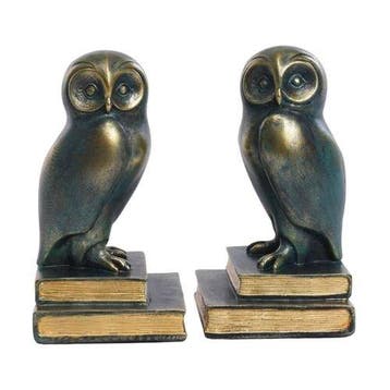 sculptuur, Pair of Vintage Owl Bookends – Hand Finished, Antiek en Kunst