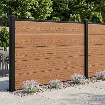 vidaXL Hek set 180 x 105 cm WPC en Aluminium Bruin, Tuin en Terras, Verzenden, Nieuw, Aluminium