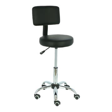 Alora Tabouret Comfort Met Rugleuning - Zwart - Verstelbaar, Huis en Inrichting, Nieuw