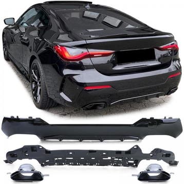 Diffuser BMW 4 Serie G22 G23 M440i Look Glans Zwart, Ophalen of Verzenden, Nieuw