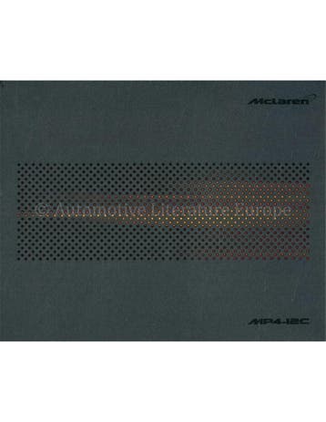 2013 MCLAREN MP4-12C HARDCOVER BROCHURE JAPANS, Boeken, Nieuw, Author