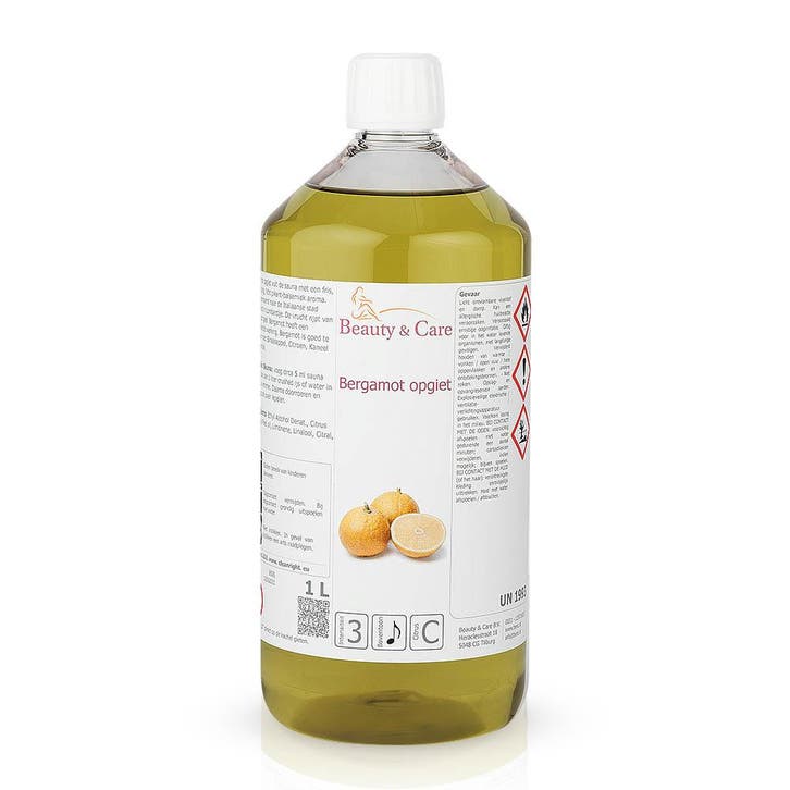 Beauty &amp; Care Bergamot opgiet 1 L.  new, Sport en Fitness, Sauna, Fins of Traditioneel, Nieuw, Ophalen of Verzenden