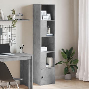 vidaXL Boekenkast 40x36x189 cm bewerkt hout betongrijs, Verzenden, Nieuw, Overige houtsoorten