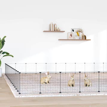 vidaXL Huisdierenkooi met deur 60 panelen 525x525x35 cm, Verzenden, Nieuw