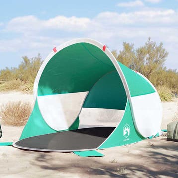 vidaXL Strandtent pop-up waterdicht zeegroen, Verzenden, Nieuw, Tot en met 2