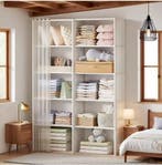 Stoffen Kledingkast met Metaalframe – 6-Lagen Garderobekast, Huis en Inrichting, Kasten | Kledingkasten, Verzenden, Nieuw