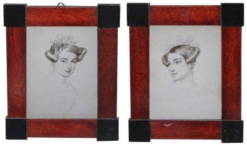 Johann Nepomuk Ender (1793-1854) - Pair of portraits of