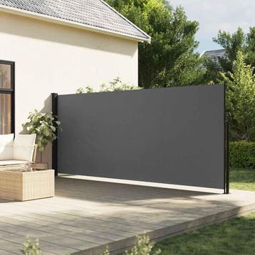 vidaXL Windscherm uittrekbaar 180x600 cm antracietkleurig, Tuin en Terras, Verzenden, Nieuw