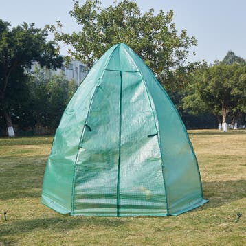 [en.casa] Tuinkas Hunze foliekas 200xØ240 cm groen, Verzenden, Nieuw