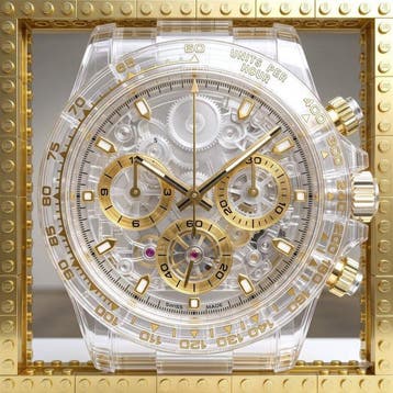 Artxlife - Lego Luxury Golden Transparency Chronograph, Nieuw