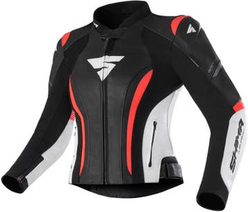 SHIMA Miura 2.0 Dames Zwart Wit Rood Leren Motorjas, Nieuw met kaartje, Verzenden, Jas | leer, SHIMA