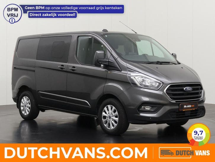 Ford Transit Custom Dubbele-cabine 2.0TDCi | grijs, Auto's, Bestelauto's, Lease, Handgeschakeld, BTW verrekenbaar, Diesel, Zilver of Grijs