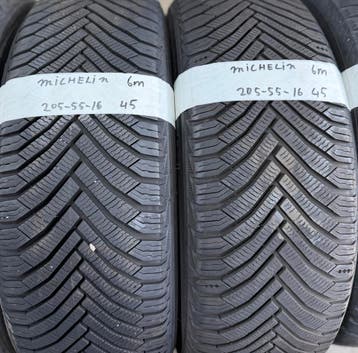 2x 205-55-16 Michelin Winter 2x 6mm €45 Per Band 205 55 16, Ophalen, Gebruikt, 16 inch, Band(en)