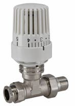 Thermostatische Radiatorkraan recht (Radiatorkranen), Doe-het-zelf en Verbouw, Verwarming en Radiatoren, Ophalen of Verzenden