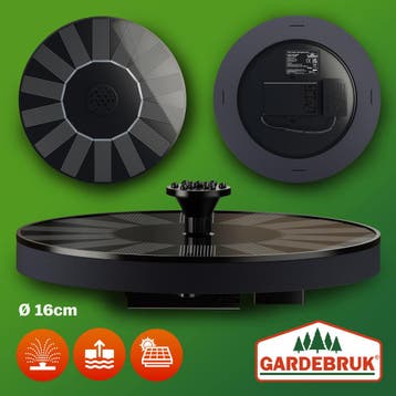 Solar Fontein Zwart 180L/u 160mm (Voor in Huis), Verzenden, Nieuw