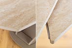 Uitschuifbare eettafel INCEPTION 130-190cm ovaal travertijn, Huis en Inrichting, Tafels | Eettafels, Ophalen of Verzenden, Nieuw