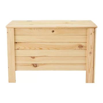 Grote houten kist met klep deksel, 80cm breed, inhoud 100L, 50 tot 75 cm, Nieuw, Minder dan 50 cm, Ophalen of Verzenden