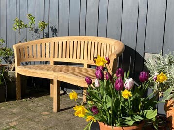 Teak tuinbank | grote collectie | direct leverbaar, Ophalen of Verzenden, Nieuw, Teakhout