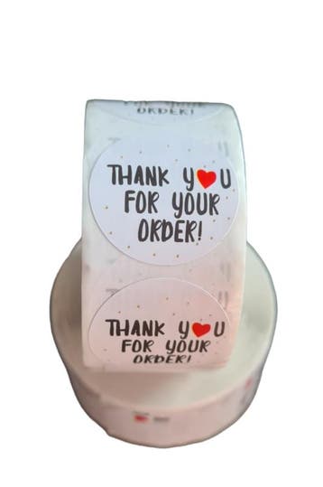 500x Thank you for your order (Stickers op Rol, Stickers), Hobby en Vrije tijd, Ophalen of Verzenden, Nieuw, Meerdere stickers