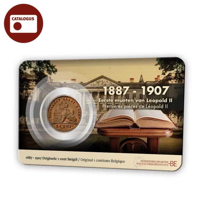 België Munt 1 cent 1887-1907 in coincard NL, Postzegels en Munten, Munten | Europa | Euromunten, Verzenden