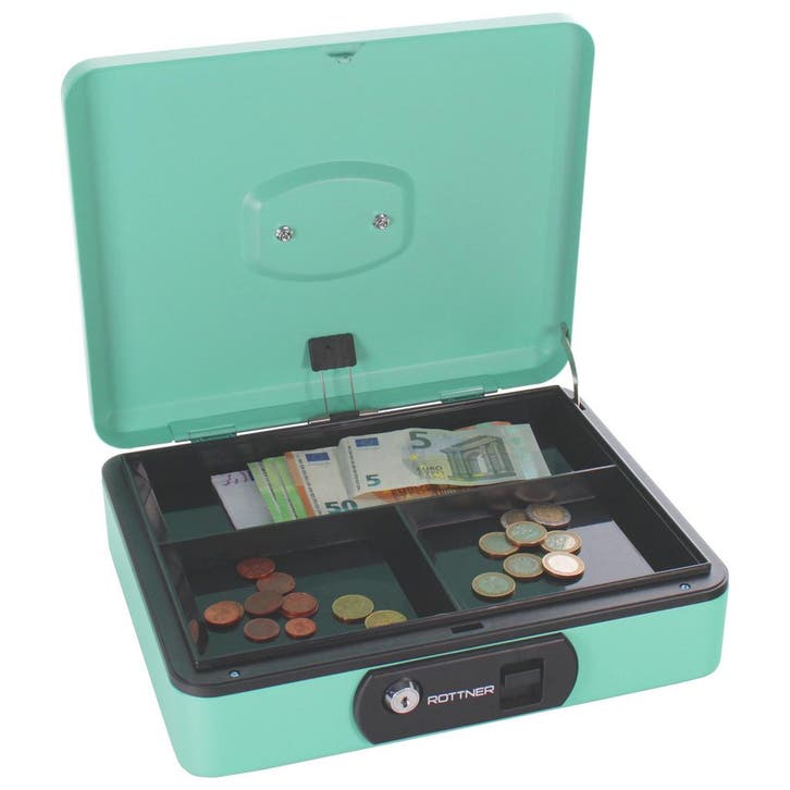 Rottner Geldkistje Probox Two Turquoise, Huis en Inrichting, Woonaccessoires | Overige, Verzenden