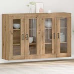 vidaXL Wandkasten 2 pcs Artisan Eiken 69,5 x 34 x 90 cm, Huis en Inrichting, Kasten | Buffetkasten, Minder dan 50 cm, Verzenden