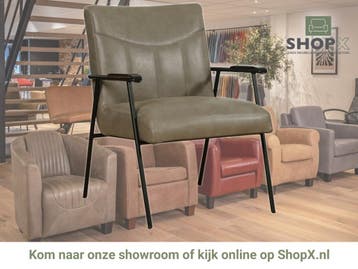 Leren fauteuil Beam, Huis en Inrichting, Fauteuils, Nieuw, Ophalen of Verzenden, Leer, 75 tot 100 cm