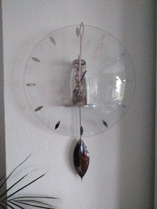 Skeletklok - NeXtime - Modern Glas - 2000-2010, Antiek en Kunst, Antiek | Klokken