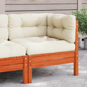 vidaXL Patio Sofa Bruin grenenhout, Verzenden, Nieuw