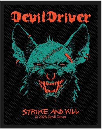 Devildriver - Strike and Kill - Patch officiële merchandise, Ophalen of Verzenden, Nieuw, Kleding