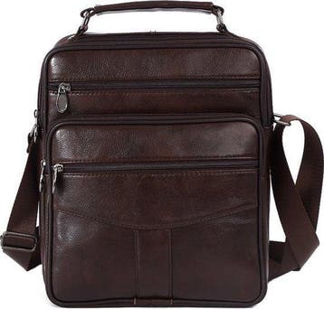 THL Design Leren Schoudertas Heren Bruin, Overige merken, Bruin, Verzenden, Nieuw
