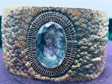 Zuiver koperen zwarte rutiel-armband - Armband